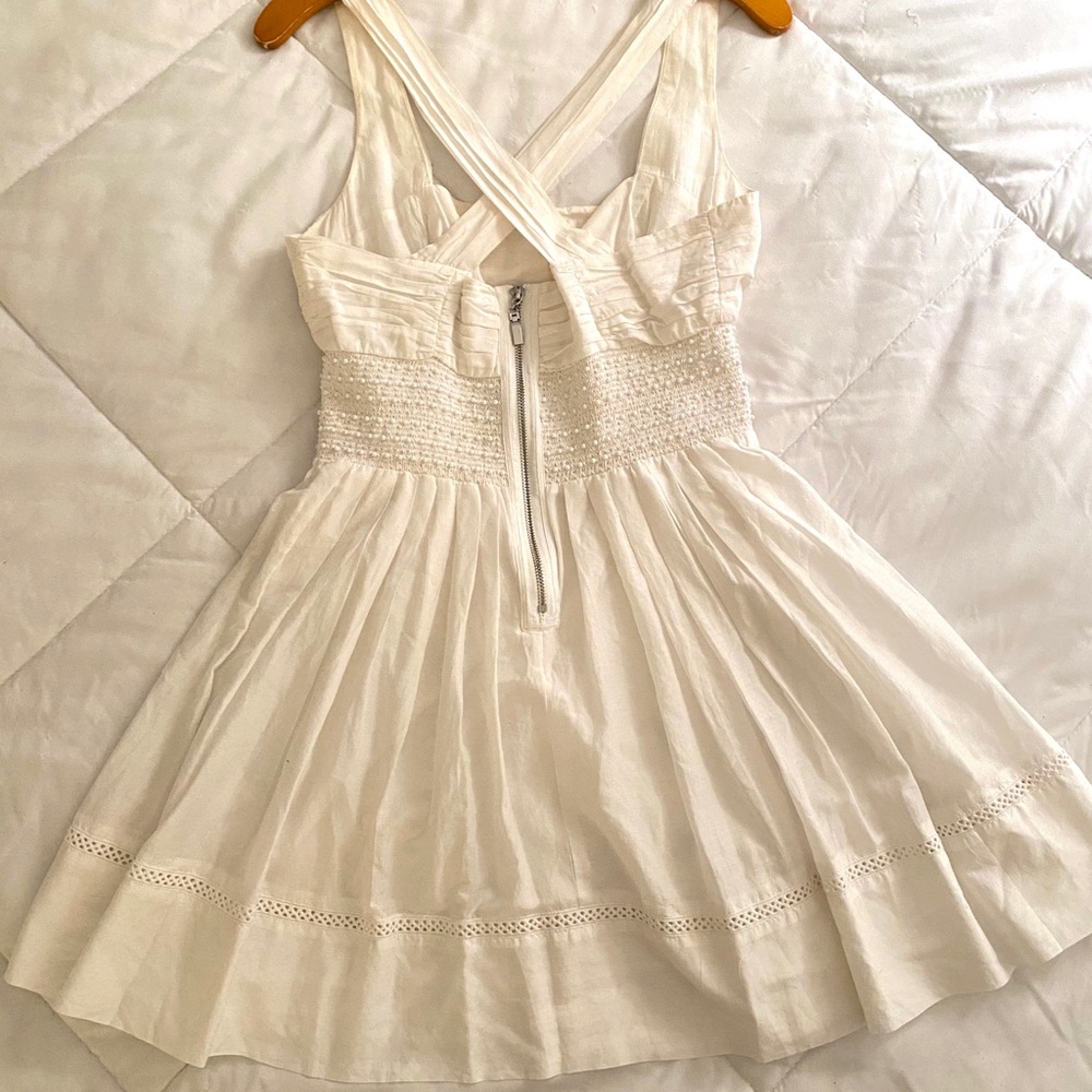 Bebe white a-line dress